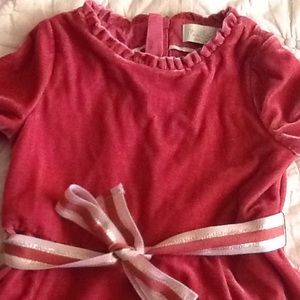 Velvet Mini Boden dress  3-4, fits a little small